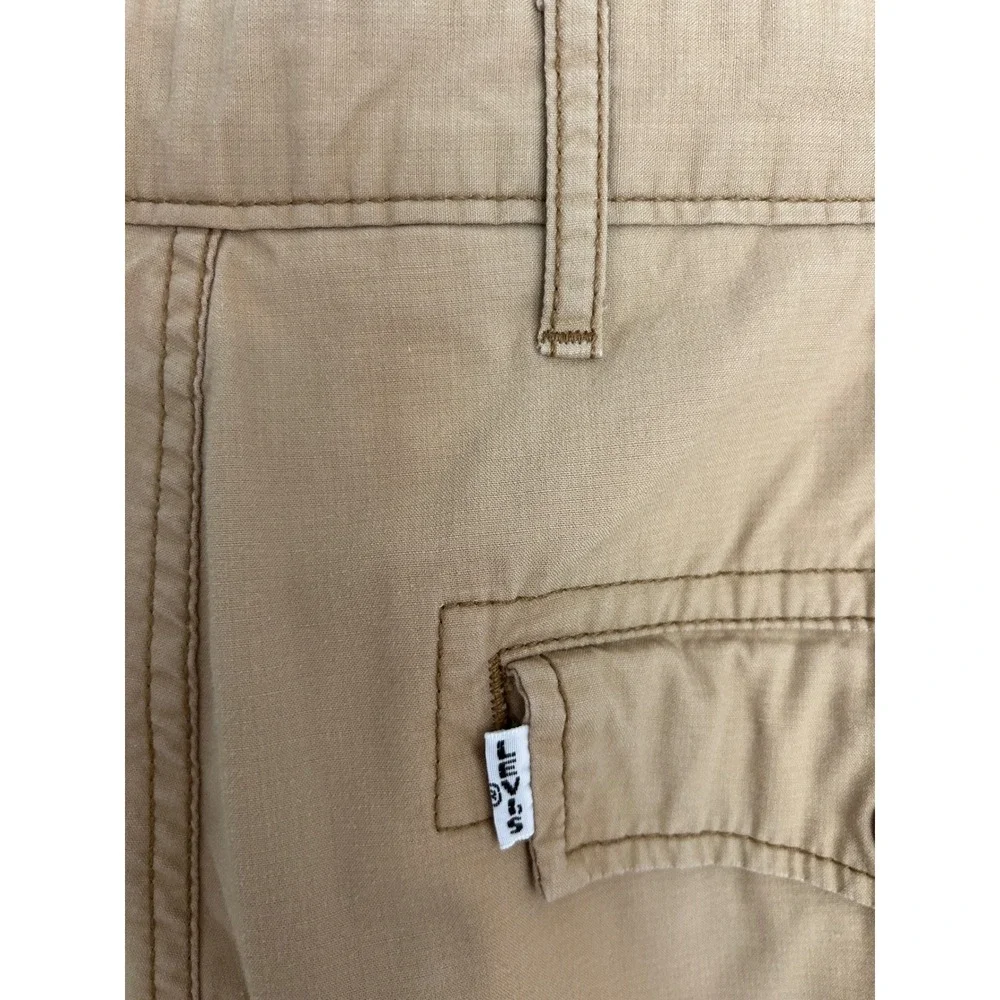Levi's Premium Mens Tan Ripstop Cargo Shorts Khaki Utility 13581-0011 Size 36